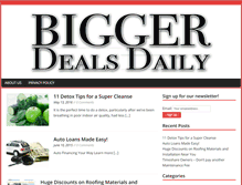 Tablet Screenshot of biggerdealsdaily.com